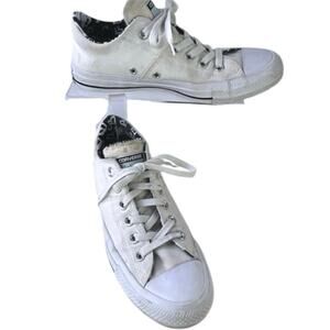 Converse Womens All Star Madison Ox Skate Canvas Sneakers White Navy Lace Up S 8